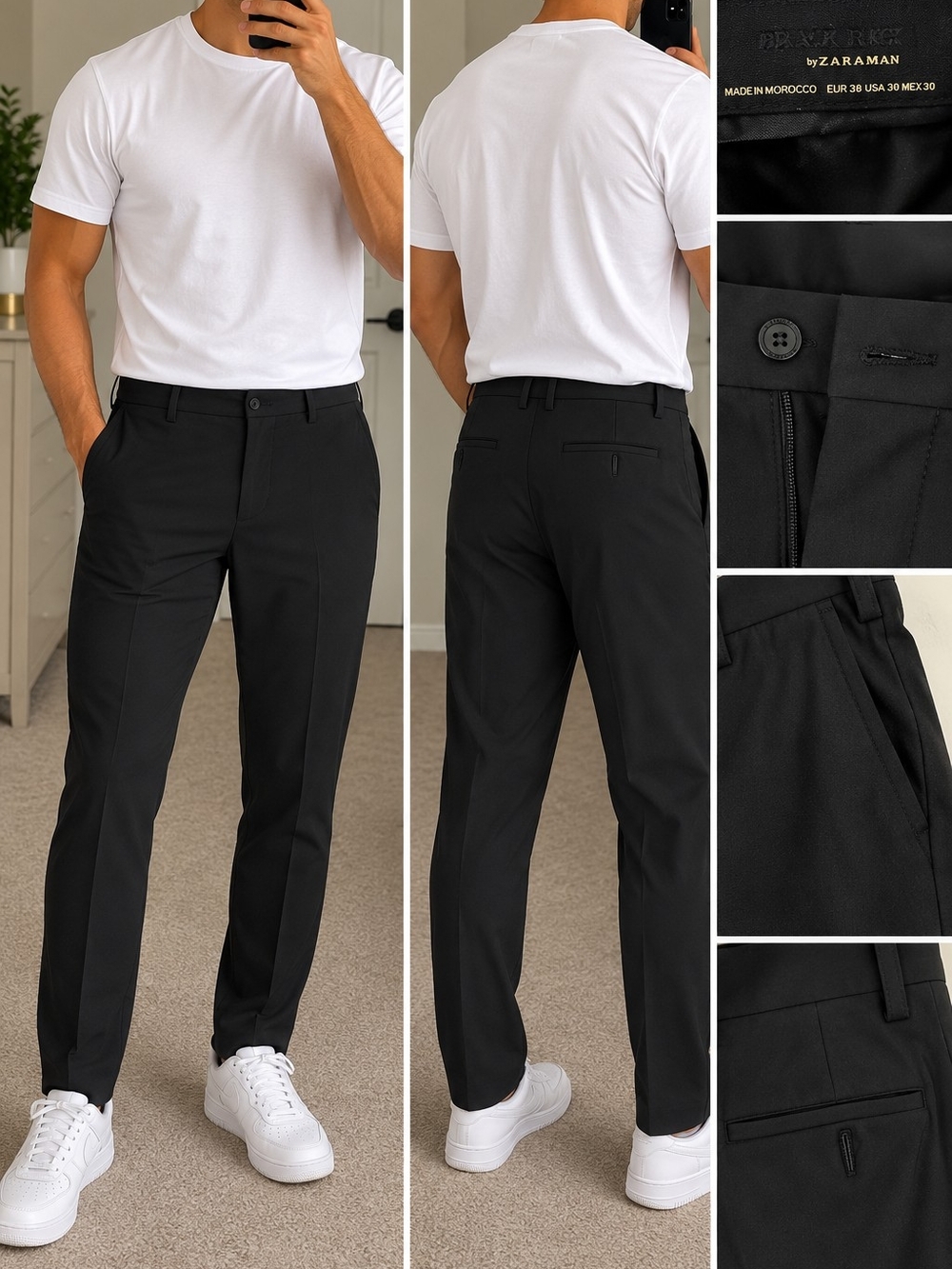 Zara Man Dress Pants – Black – Size 30 (EUR 38)